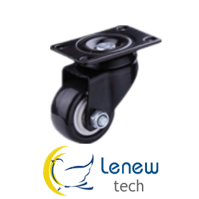 black ight duty pu caster wheel